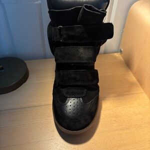 Isabel Marant black wedge sneakers